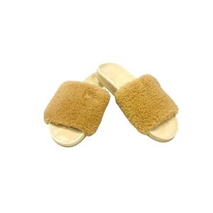 💛Jenni Kayne Shearling Slide Sandals-shoes-size 9-fluffy-comfortable-casual💛